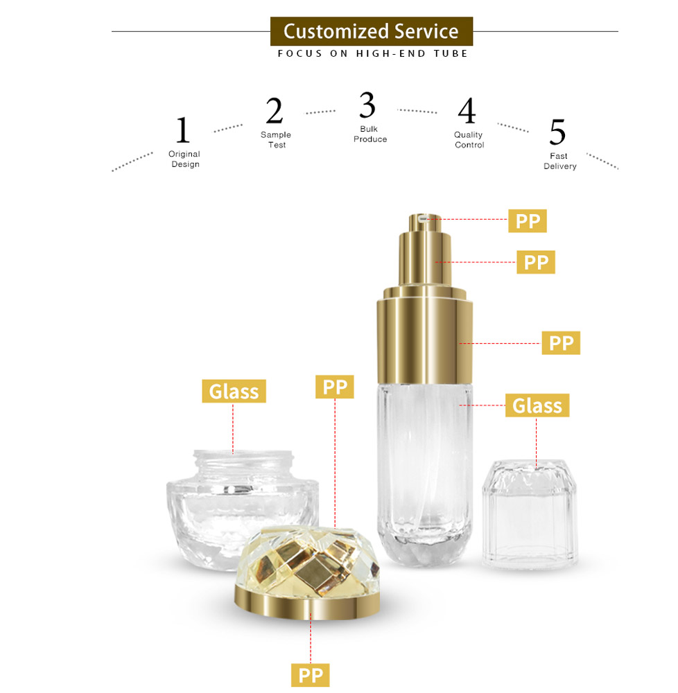 40ml 100ml Glass Bottles for Cosmetics