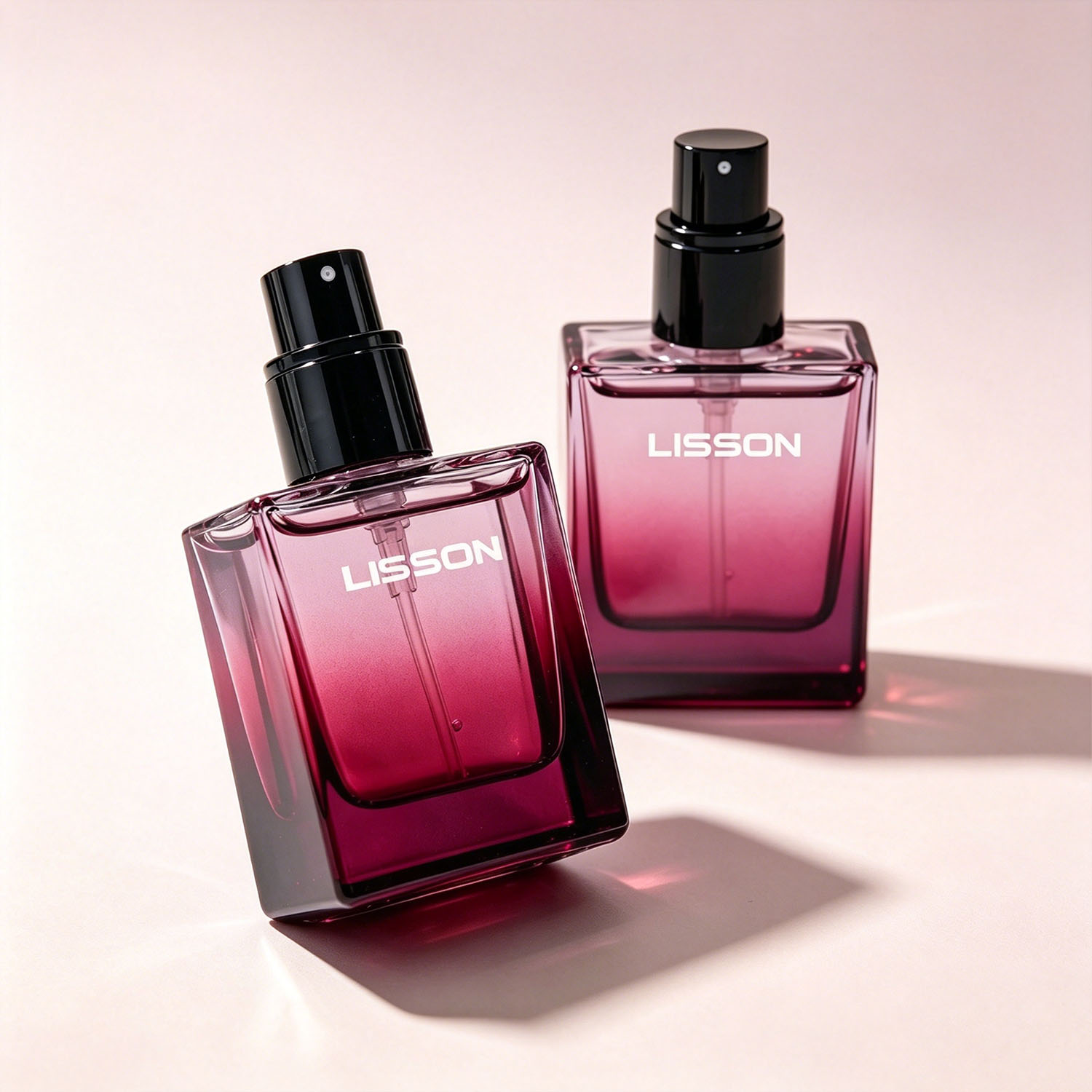 30ml 고급 평면 사각형 그라데이션 유리 향수병