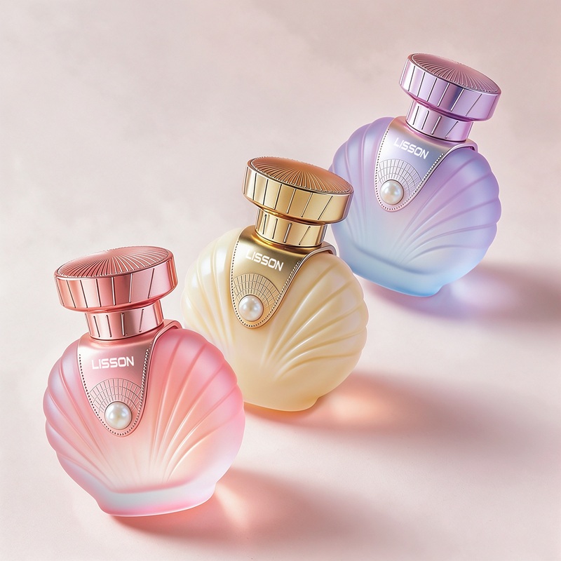 Seashell Glass Perfume Bottle